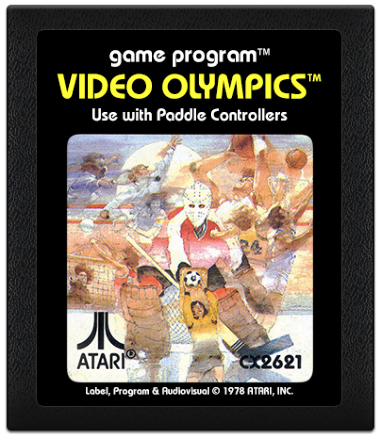 Video Olympics cartridge art for Atari 2600 video game