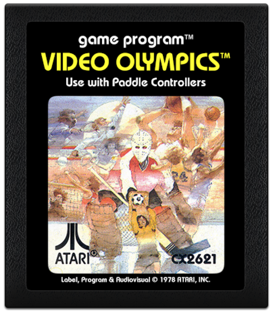 Video Olympics cartridge art for Atari 2600 video game