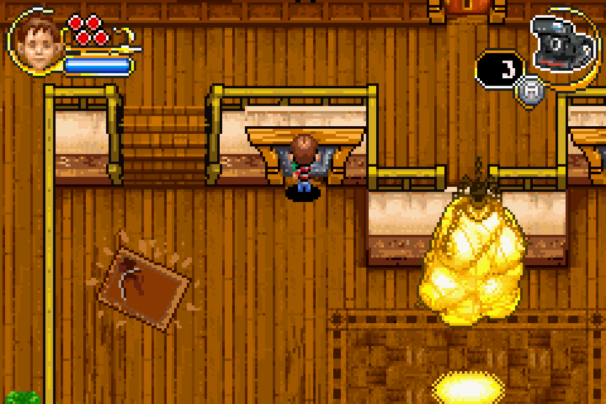 Monster House Game Boy Advance GBA action-adventure video game based on the animated haunted house movie gameplay screenshot