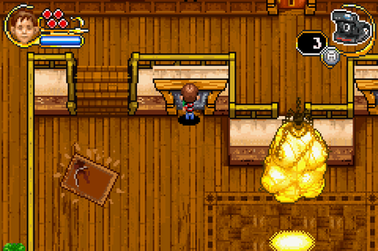 Monster House Game Boy Advance GBA action-adventure video game based on the animated haunted house movie gameplay screenshot