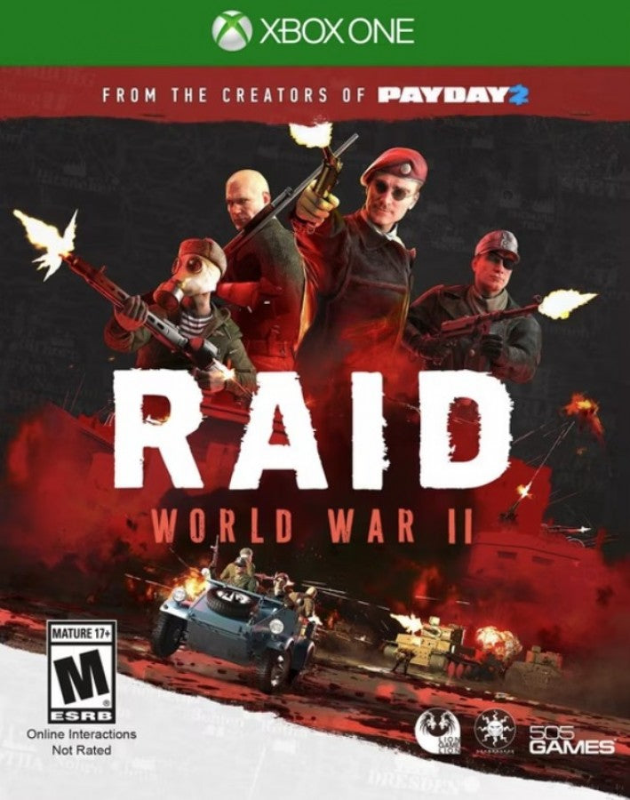 Raid: World War II – Xbox One (XONE) cover art for cooperative first-person shooter video game