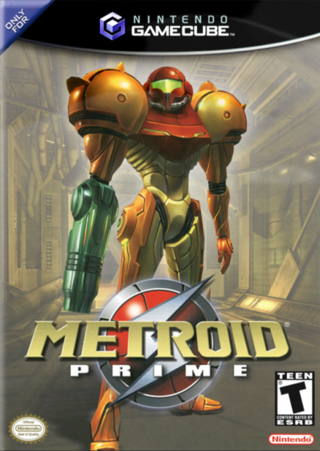 Metroid Prime for GameCube (GC) at Gamers INC, featuring an atmospheric first-person adventure that redefined the Metroid series with immersive exploration, scanning and lore discovery, intense boss fights, and seamless progression through the alien world of Tallon IV as Samus Aran hunts down the Space Pirates and the mysterious Phazon threat front cover