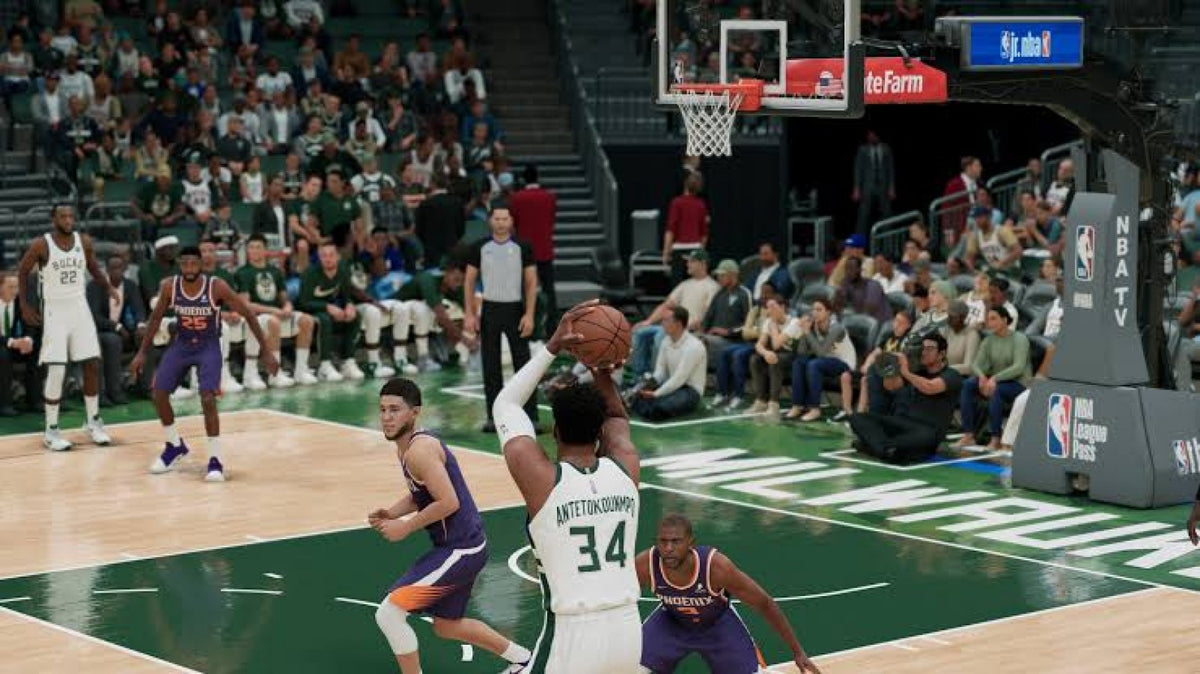 NBA 2K22 Nintendo Switch NS video game featuring basketball sports gameplay NBA teams and players realistic basketball action career mode MyCAREER gameplay competitive matches team management and classic Nintendo Switch sports gaming gameplay