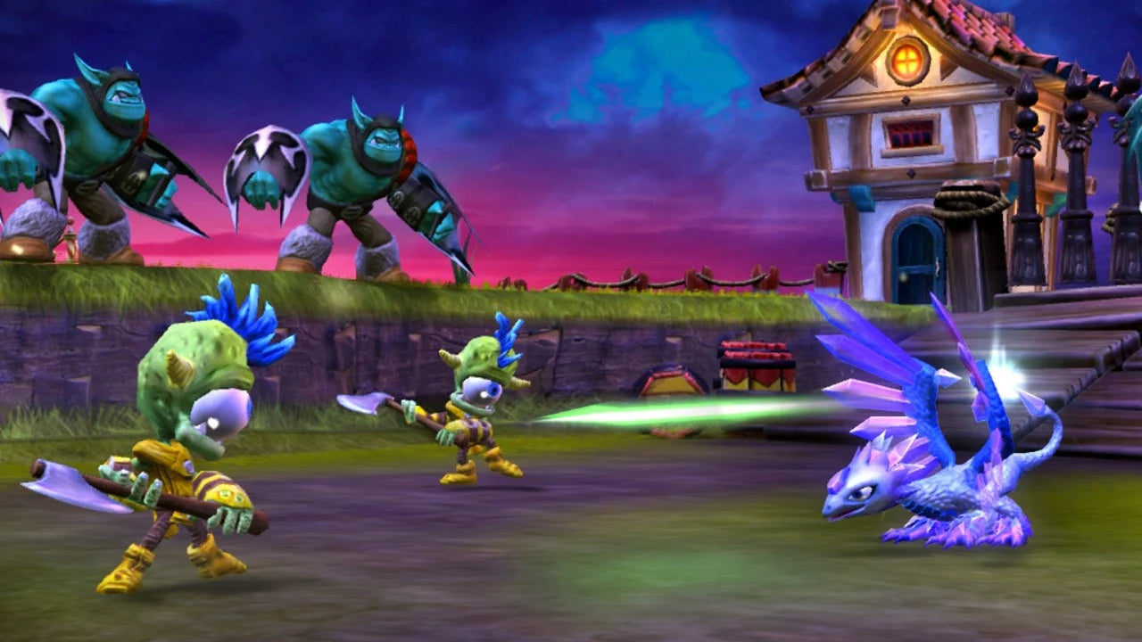 Skylanders Giants Nintendo Wii U game featuring toy to life gameplay, cooperative action adventure, and larger than life elemental characters gameplay screenshot