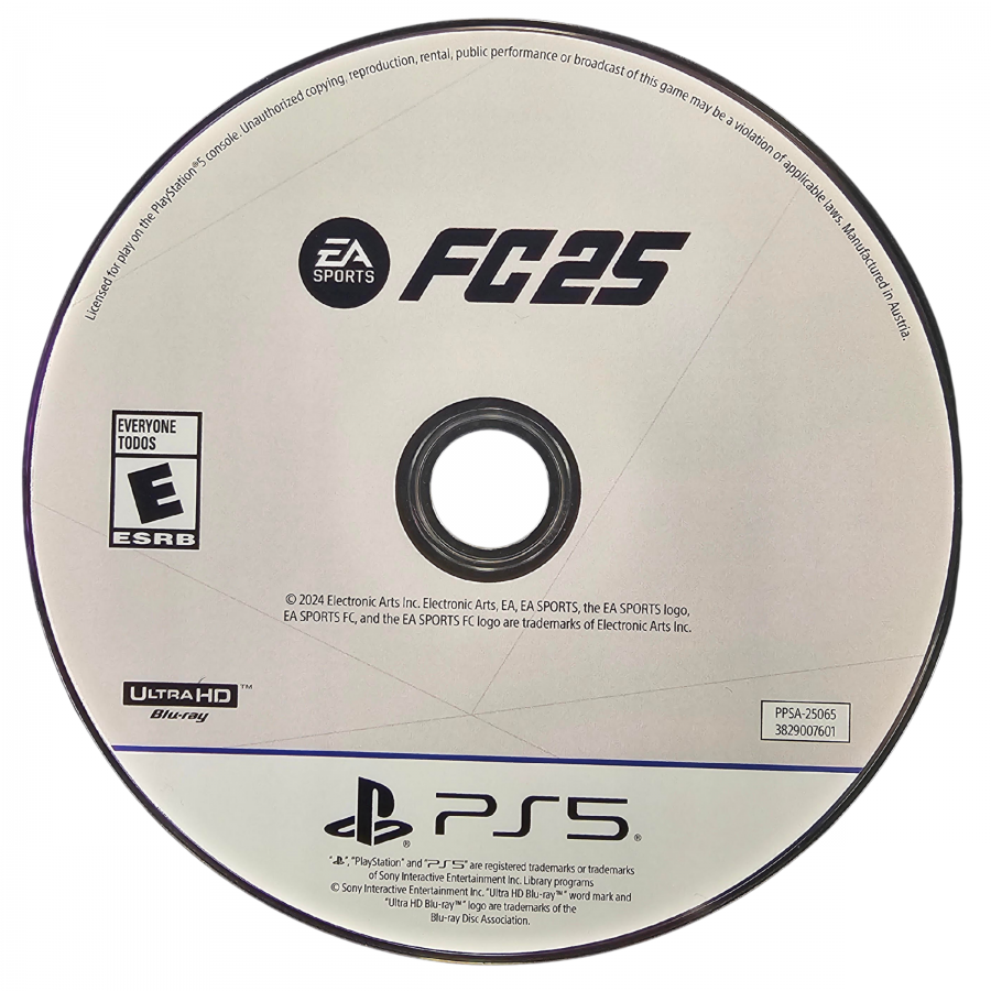 EA Sports FC 25 PlayStation 5 PS5 for soccer sports video game fans featuring realistic football matches licensed clubs and players career mode Ultimate Team gameplay tactical options skill moves passing shooting goalkeeping competitive multiplayer and immersive next generation soccer action collectible gaming appeal game disc