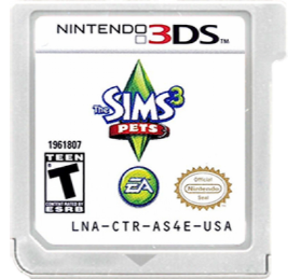 The Sims 3: Pets cartridge for Nintendo 3DS (3DS) life simulation video game