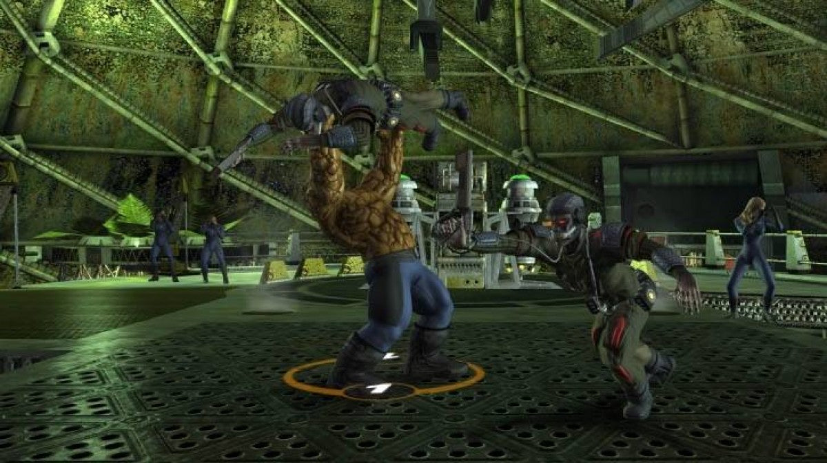 Fantastic Four: Rise of the Silver Surfer for PlayStation 2 action beat em up game based on the Marvel film featuring Mr Fantastic Invisible Woman Human Torch The Thing co op superhero combat gameplay