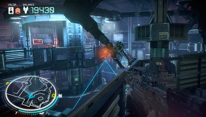 Killzone Mercenary game for the PlayStation Vita featuring first person shooter gameplay with high quality console style visuals for handheld stealth and action missions contract based objectives and multiplayer modes set in the Killzone universe where players work as a mercenary for both sides of the war gameplay