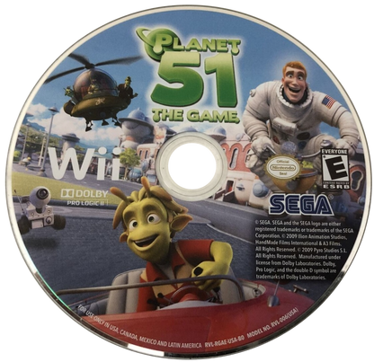 Planet 51: The Game – Nintendo Wii (Wii) action-adventure open-world family video game disc