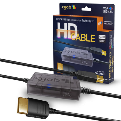 RGB+ HD Link Cable for Sega Dreamcast high definition gaming cable featuring RGB video output HDMI connectivity crisp video signal and enhanced classic Dreamcast console display quality