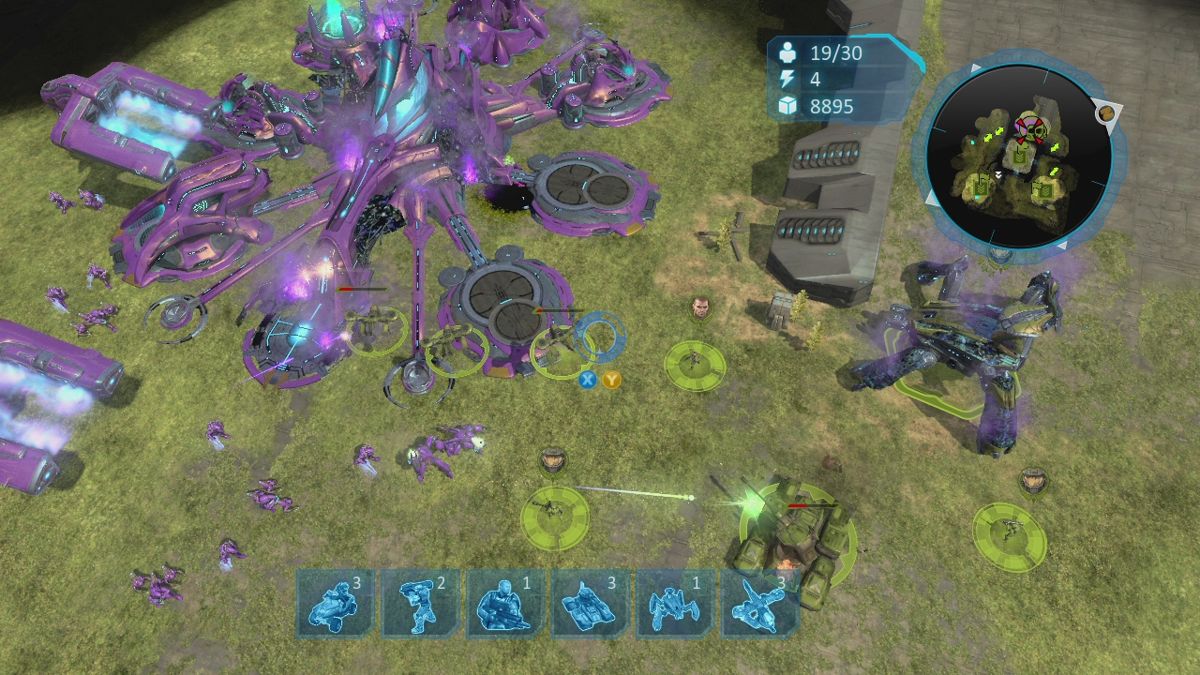 Halo Wars Platinum Hits for Xbox 360 with real-time strategy action set in the Halo universe gameplay