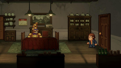 Five Nights At Freddy’s Into The Pit Nintendo Switch survival horror adventure game based on the Fazbear Frights book time travel mechanics pixel art style gameplay