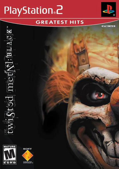 Twisted Metal: Black [Greatest Hits] – PlayStation 2 (PS2) video game cover image, vehicular combat.