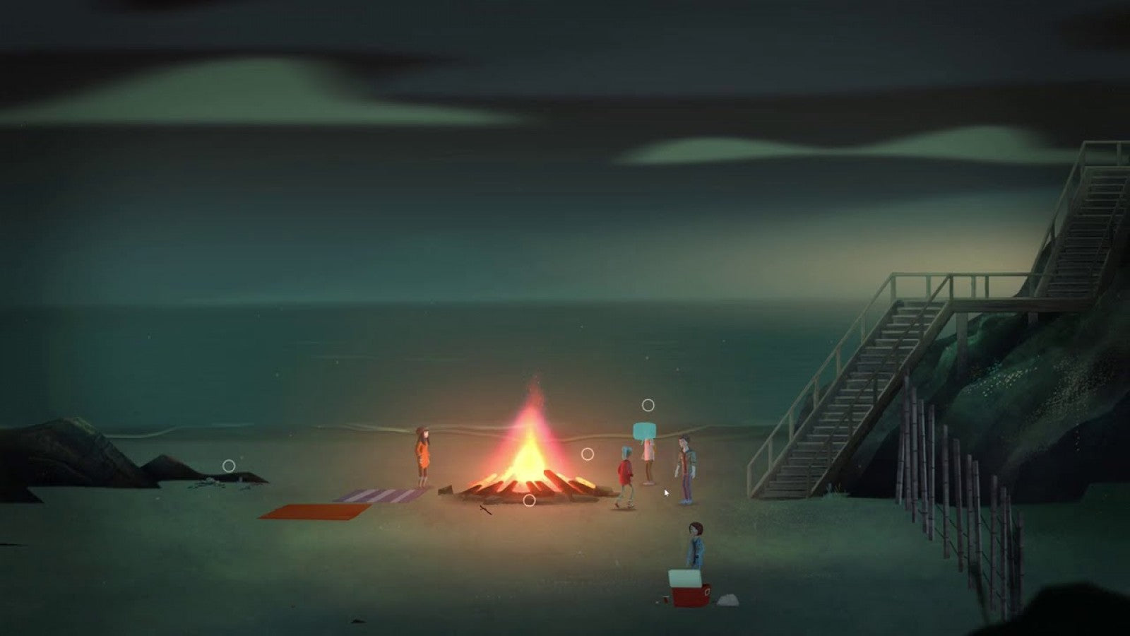 Oxenfree Limited Run #010 Nintendo Switch inspired design featuring supernatural narrative adventure aesthetic mysterious island exploration eerie radio signal phenomena branching dialogue choices atmospheric storytelling suspenseful mystery gameplay collectible limited release presentation gameplay 