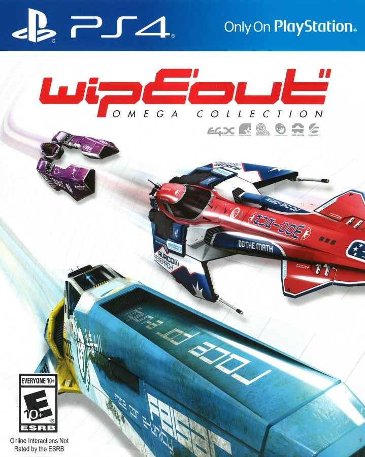 Wipeout Omega Collection – PlayStation 4 (PS4) video game cover image, futuristic racing simulation.
