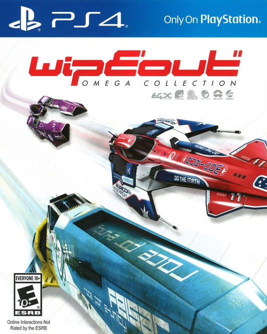 Wipeout Omega Collection – PlayStation 4 (PS4) video game cover image, futuristic racing simulation.