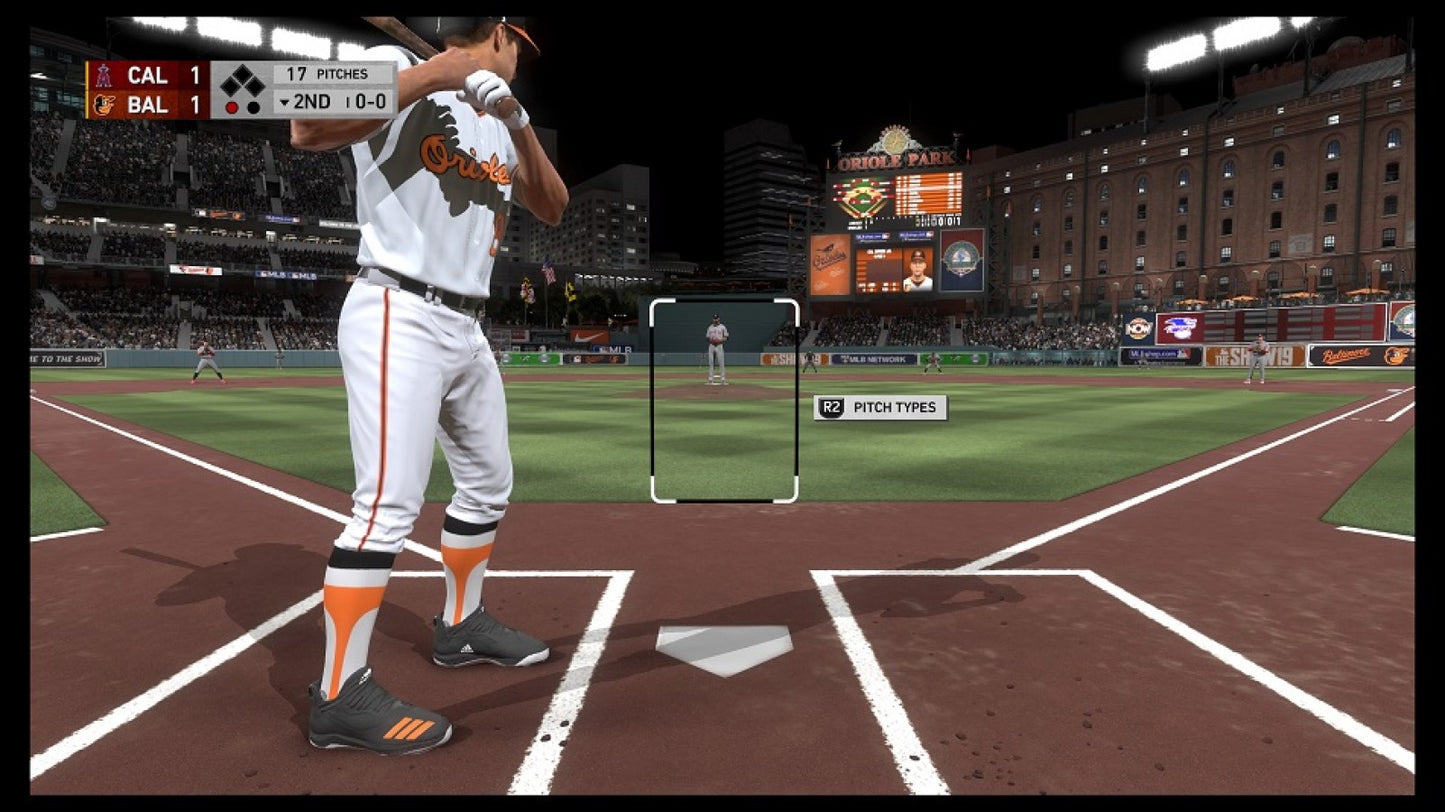 MLB 19 The Show PlayStation 4 baseball simulation with Road to the Show, franchise mode, and Diamond Dynasty, official MLB license with authentic teams and stadiums gameplay 