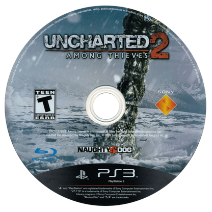 Uncharted 2: Among Thieves [Game of the Year] disc for PlayStation 3 (PS3) video game