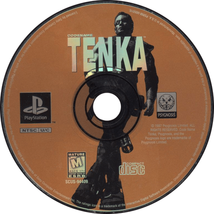 Codename Tenka PS1 PlayStation 1 first person shooter sci fi action game tactical combat futuristic warfare retro video game disc