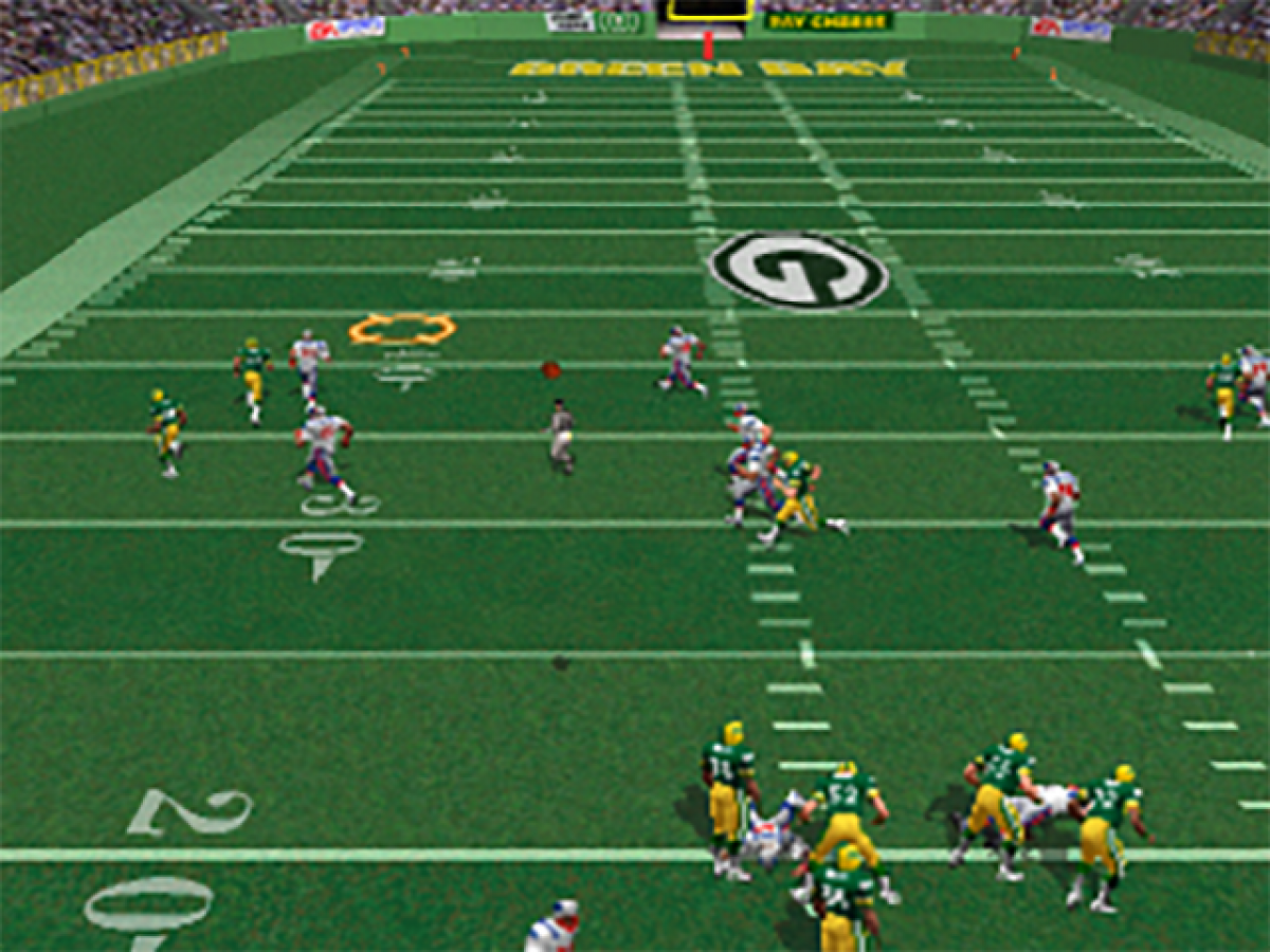 Madden NFL 98 PlayStation 1 PS1 video game, American football sports simulation, classic Madden gameplay, franchise and multiplayer modes, console title gameplay screenshot