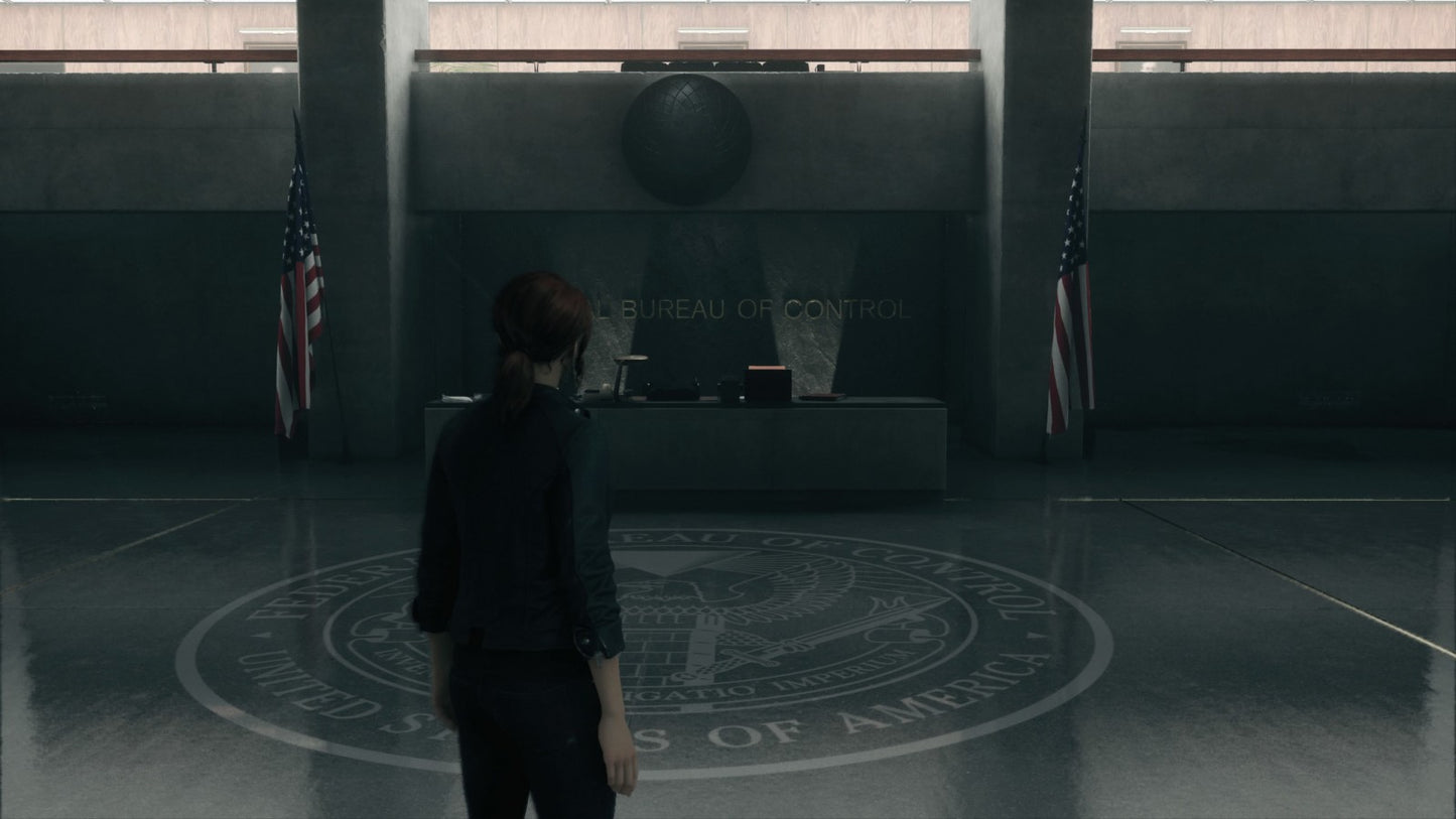 Control for PlayStation 4, gameplay for an action-adventure third-person shooter video game with supernatural powers, sci-fi mystery, cinematic combat, and paranormal exploration gameplay