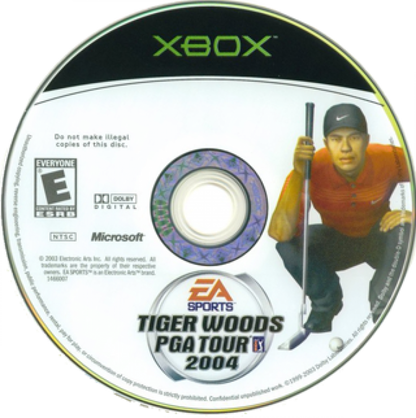 Tiger Woods PGA Tour 2004 disc for Xbox (XBOX) video game