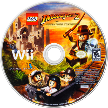 LEGO Indiana Jones 2: The Adventure Continues – Nintendo Wii (Wii) action-adventure platformer video game disc
