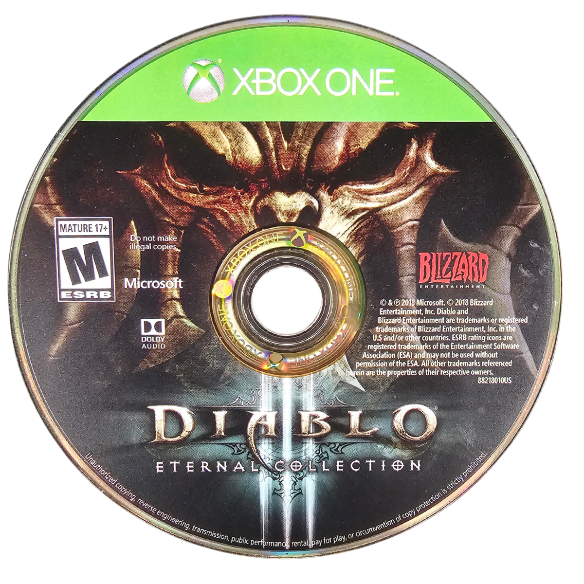 Diablo III Eternal Collection Xbox One XONE for action role playing video game fans featuring dark fantasy dungeons demon battles character classes powerful weapons loot collecting skill upgrades boss fights cooperative multiplayer and intense hack and slash gameplay collectible gaming appeal game disc