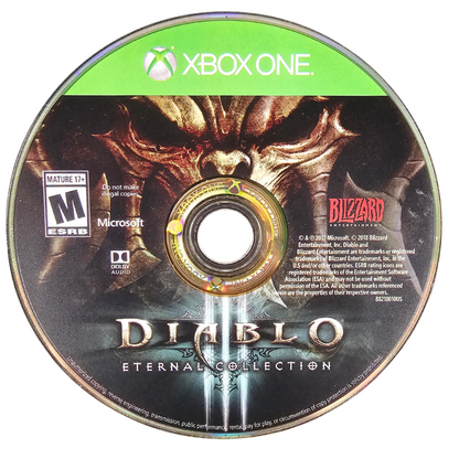 Diablo III Eternal Collection Xbox One XONE for action role playing video game fans featuring dark fantasy dungeons demon battles character classes powerful weapons loot collecting skill upgrades boss fights cooperative multiplayer and intense hack and slash gameplay collectible gaming appeal game disc