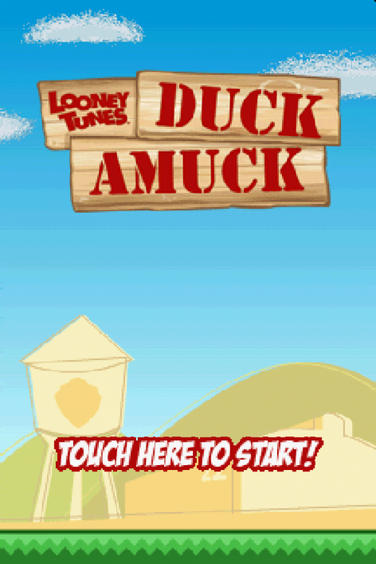 Looney Tunes: Duck Amuck start screen for Nintendo DS (DS) cartoon mini-game collection video game