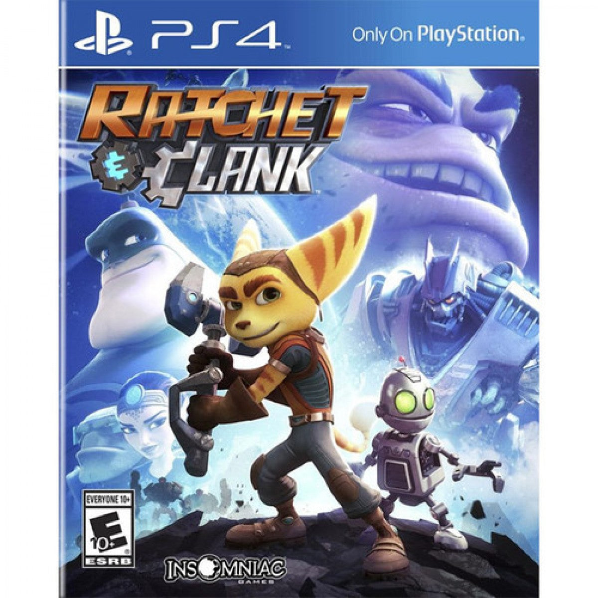 Ratchet & Clank PS4 action-adventure video game cover art.