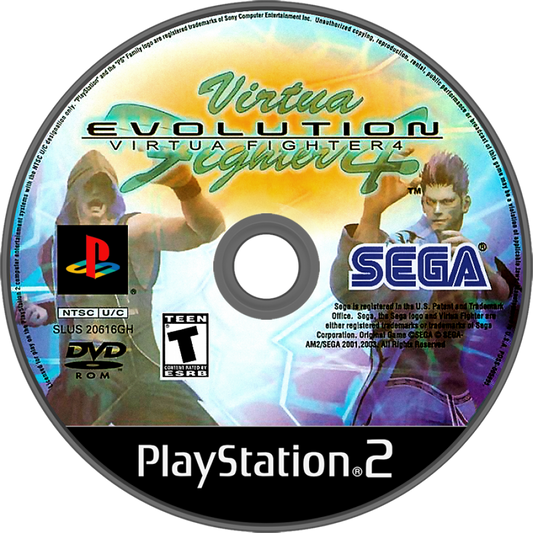 Virtua Fighter 4 Evolution – PlayStation 2: Refined 3D fighting with balanced mechanics, advanced training modes, and competitive arcade-style combat disc