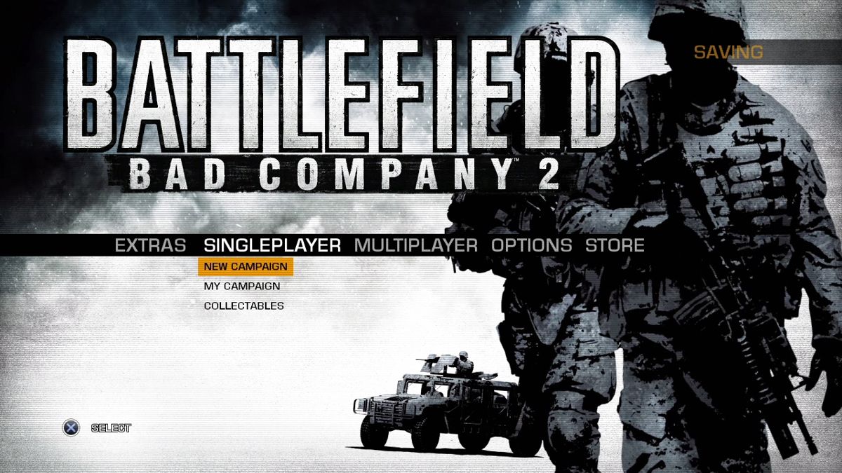 Battlefield Bad Company 2 Limited Edition PlayStation 3 PS3 video game, first-person shooter, military combat, multiplayer action, special edition title main menu
