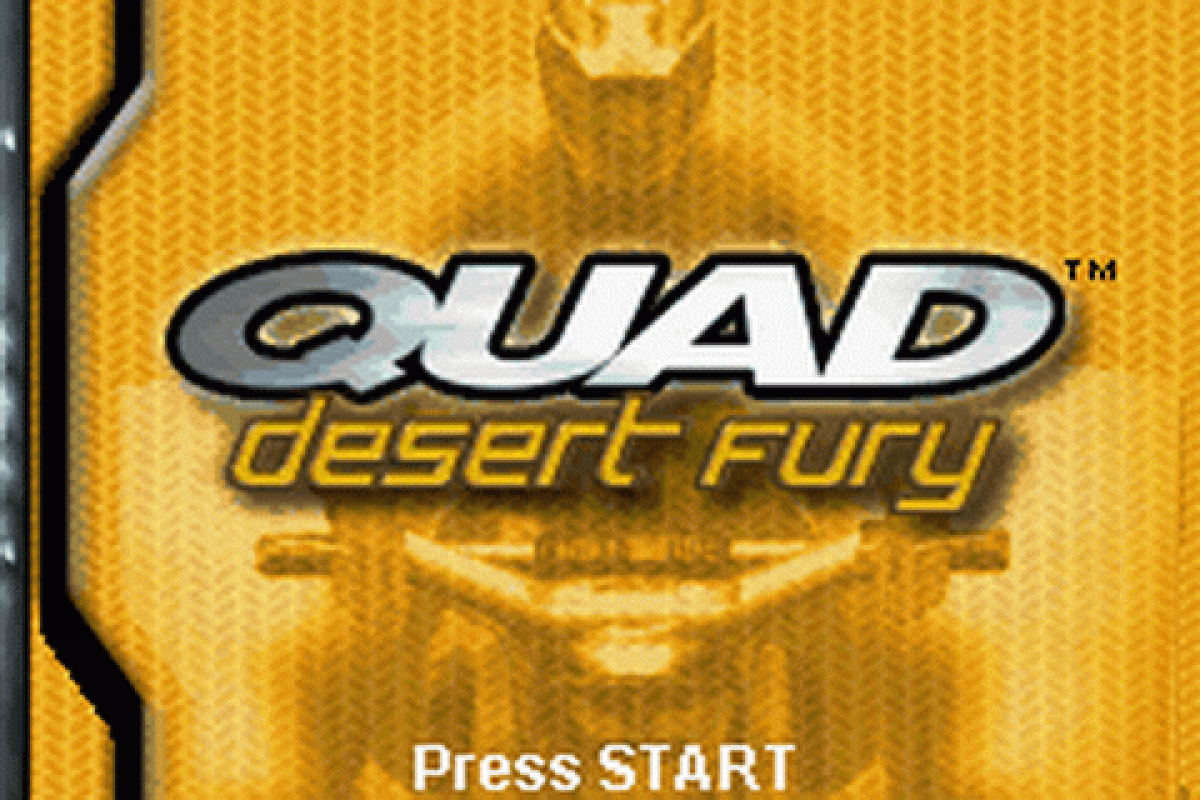 Quad Desert Fury start menu for Game Boy Advance (GBA) video game
