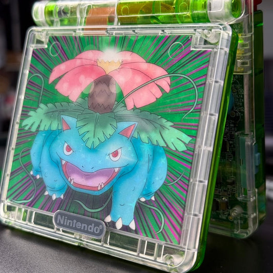 Game Boy Advance SP AGS 101 Custom Venusaur Shell console good condition GBA