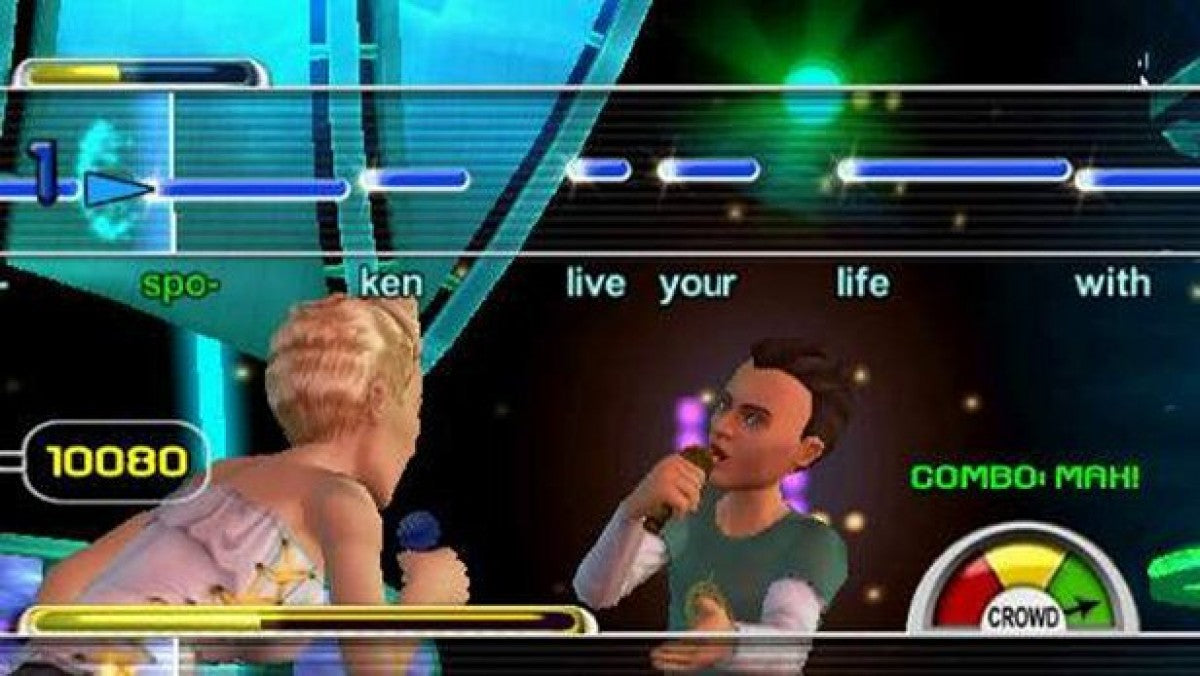 Karaoke Revolution Presents American Idol gameplay for Playstation 2 (PS2) video game