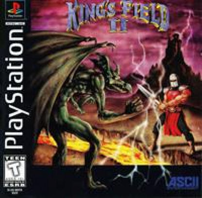 King's Field II PlayStation PS1 for action role playing video game fans featuring first person dungeon exploration sword and magic combat dark fantasy environments challenging enemies character progression mysterious quests and immersive atmospheric gameplay retro PlayStation gaming collectible appeal front