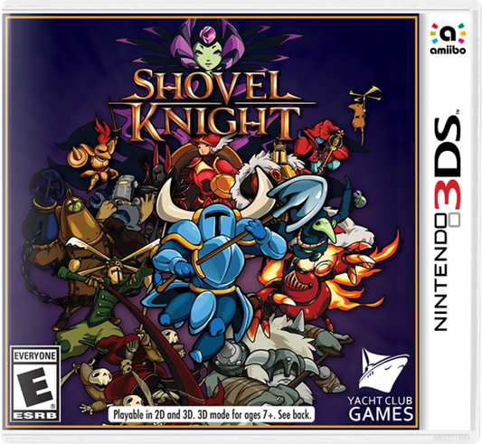 Shovel Knight cover art for Nintendo 3DS (3DS) action platformer video game