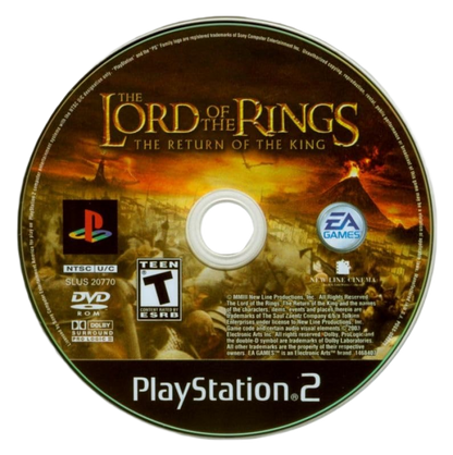 The Lord of the Rings: Return of the King disc art for PlayStation 2 (PS2) video game