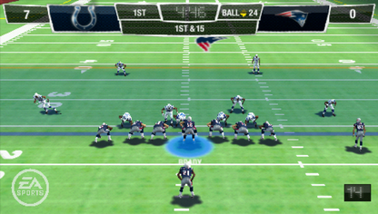 Madden NFL 10 gameplay for PlayStation Portable (PSP) football sports video game