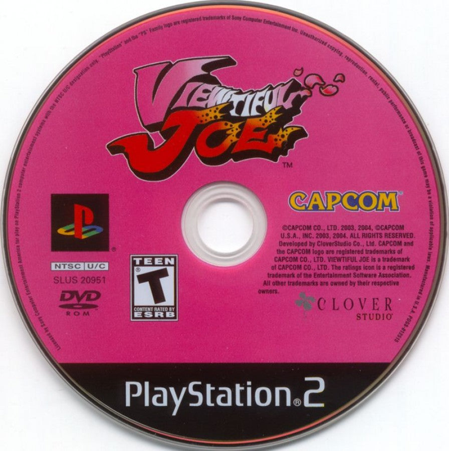 Viewtiful Joe disc for Nintendo GameCube (GC) side-scrolling action beat 'em up video game