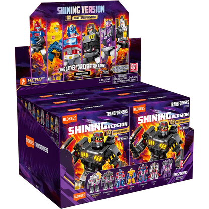 Blokees Transformers 4 inch Shining Version 03 Shattered Universe (71123) Blind Box 6-Pieces Set 0425 Collectible Figures Autobot Decepticon