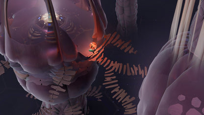 Cocoon Nintendo Switch inspired design featuring atmospheric puzzle adventure aesthetic mysterious alien worlds mind bending environmental challenges seamless world shifting mechanics artistic sci fi exploration immersive indie gaming presentation gameplay