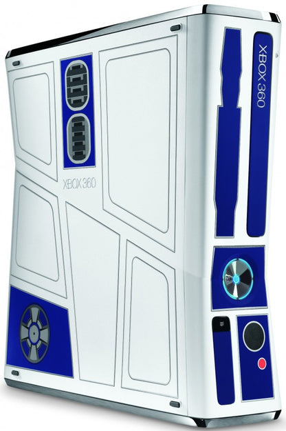Star Wars Xbox 360 Console for video game enthusiasts featuring limited edition themed gaming hardware custom Star Wars inspired design wireless controller compatibility built in storage immersive console gaming experience and collectible gaming appeal flat angle vert 