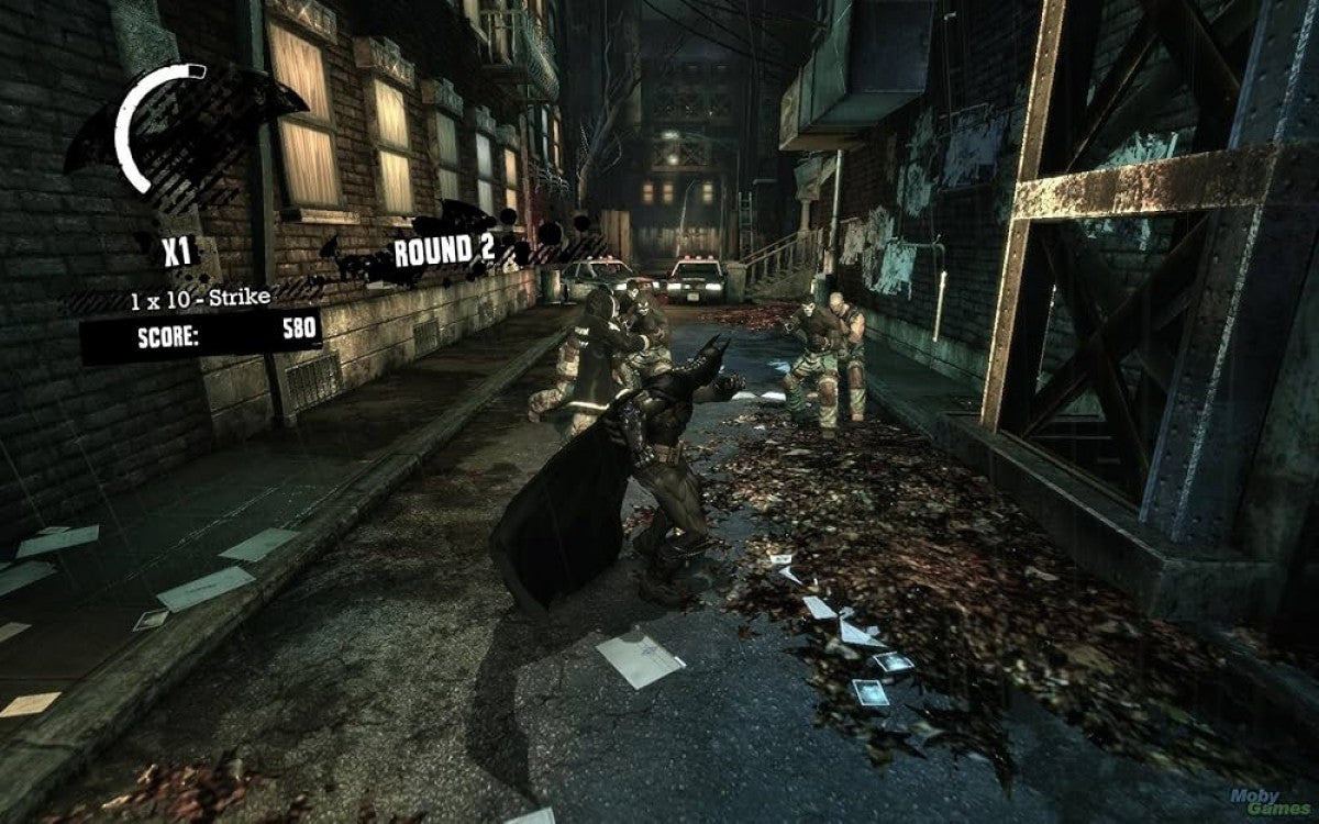 Retro Batman Arkham Asylum Xbox 360 inspired design featuring dark superhero action adventure aesthetic vintage HD era Gotham City atmosphere stealth combat predator gameplay Arkham Island asylum setting iconic DC Comics Batman experience nostalgic cinematic presentation gameplay