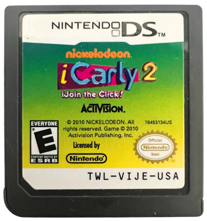iCarly 2 iJoin the Click for Nintendo DS, cartridge for a simulation adventure video game with mini-games, story-based gameplay, TV show characters, and casual interactive activities
