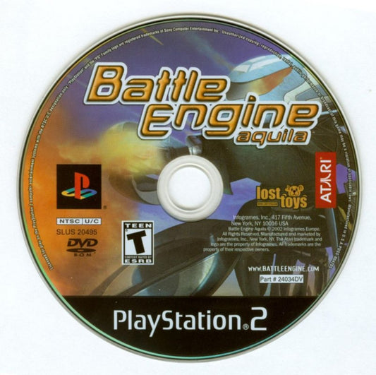 Battle Engine Aquila PlayStation 2 retro video game vehicular combat shooter disc (2003)