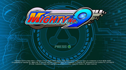 Mighty No. 9 title screen for Nintendo Wii U (WiiU) video game