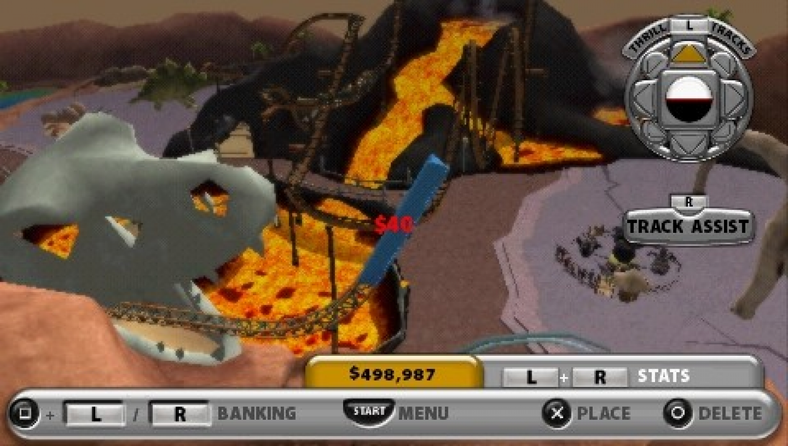Thrillville PlayStation Portable PSP for retro video game enthusiasts featuring theme park simulation gameplay amusement park management roller coaster creation carnival mini games family friendly entertainment colorful environments and collectible gaming appealgameplay 