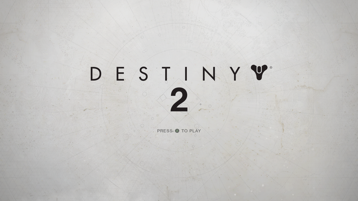 Destiny 2 – Xbox One (XONE) title screen for online multiplayer sci-fi first-person shooter with RPG elements